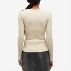 Courrèges Women's Snap Long Sleeve Top in Cappuccino