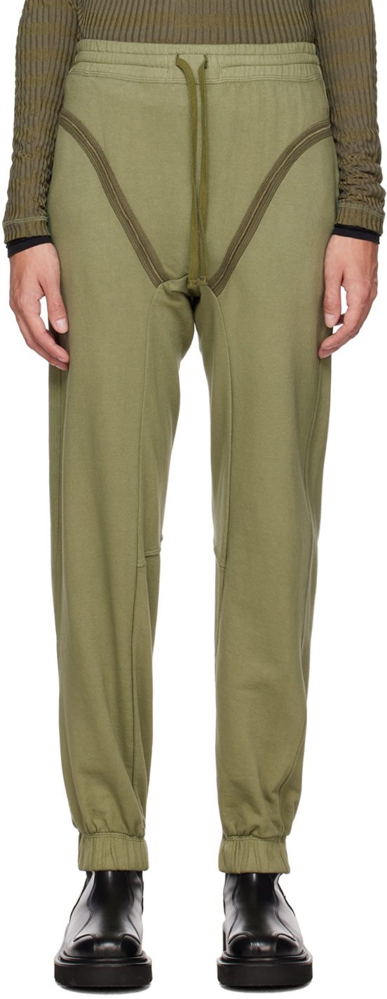 Parnell Mooney SSENSE Exclusive Khaki V-Line Lounge Pants