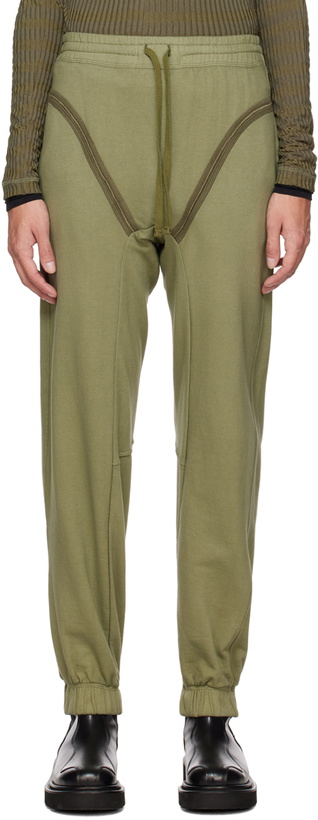 Photo: Parnell Mooney SSENSE Exclusive Khaki V-Line Lounge Pants