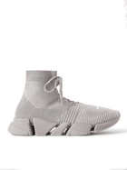BALENCIAGA - Speed 2.0 Stretch-Knit Sneakers - Gray