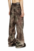 Diesel Pants in crinkled camo canvas - Pants - Unisex - Multicolor