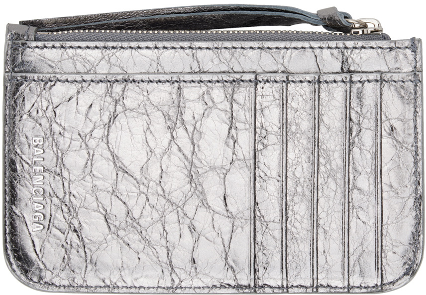 Balenciaga Silver 'Le Cagole' Long Card Holder Balenciaga