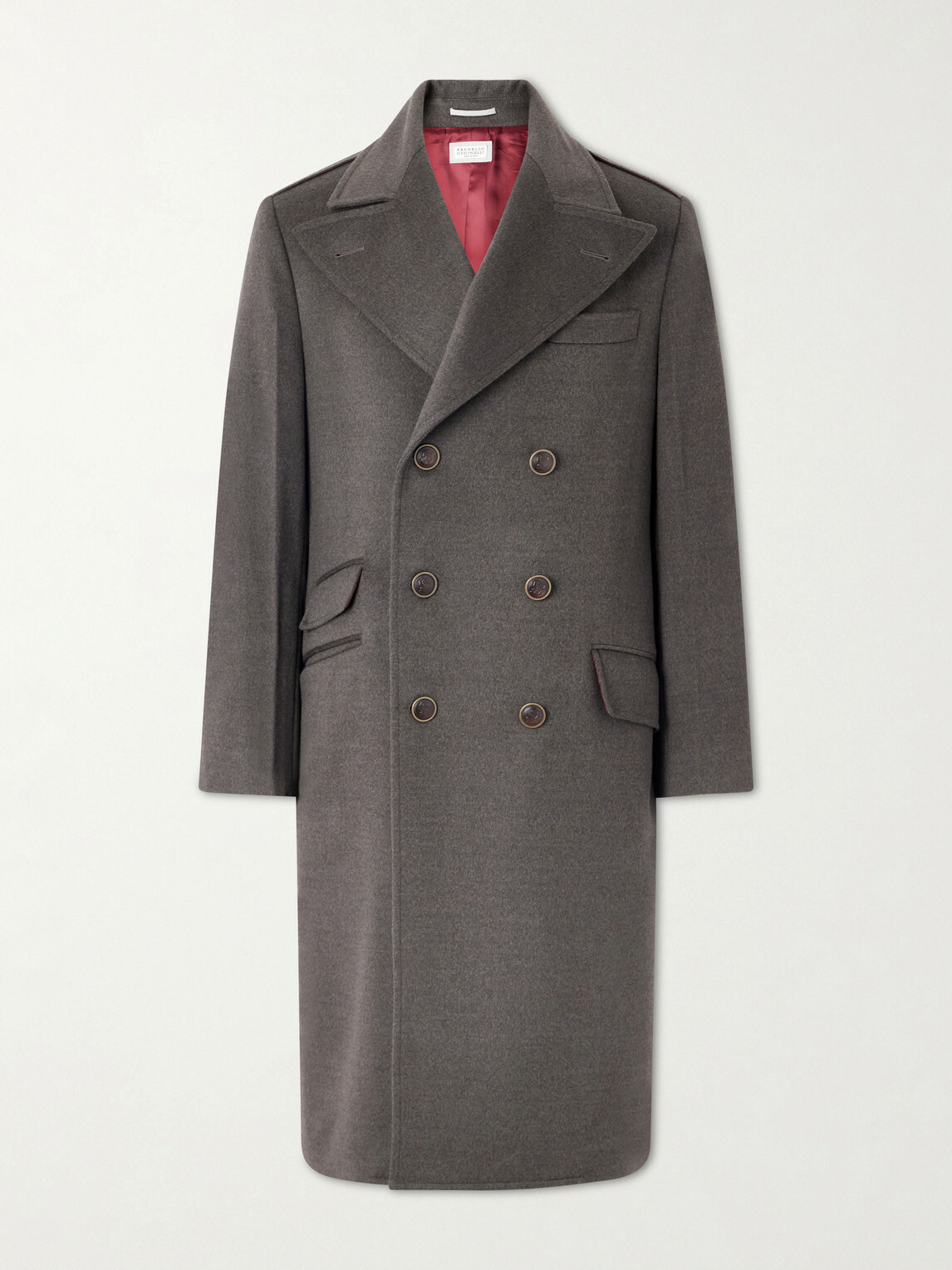 Brunello Cucinelli - Virgin Wool Double-Breasted Coat - Green