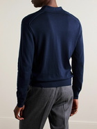 Purdey - Duke Slim-Fit Worsted Cashmere Polo Sweater - Blue