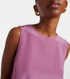 Asceno Sofia silk crêpe tank top