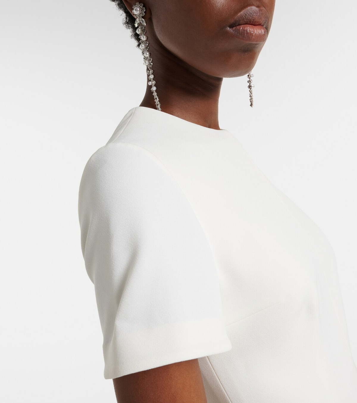 Safiyaa Luisa belted crêpe midi dress