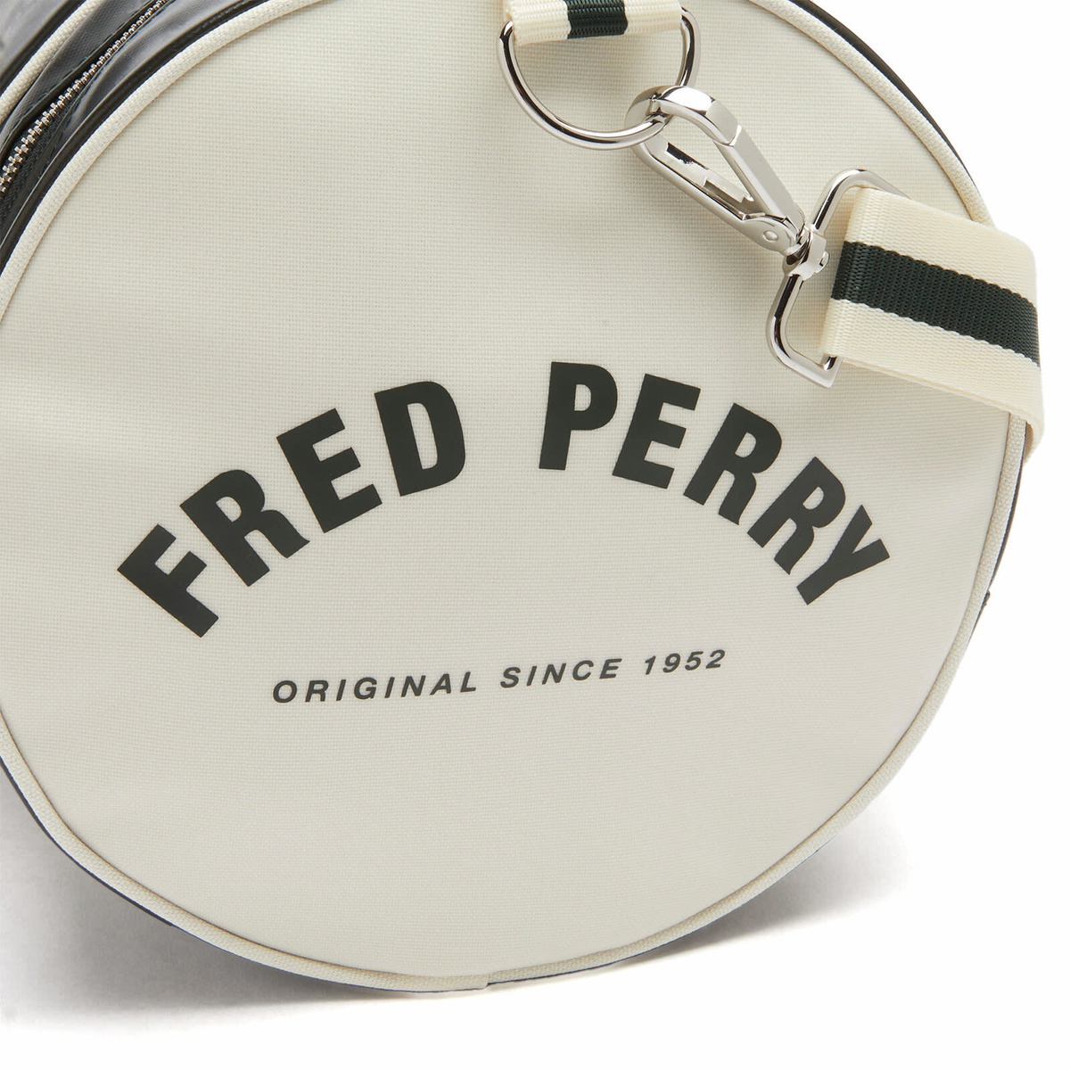 Fred Perry Men's Classic Barrel Bag in Night Green/Ecru Fred
