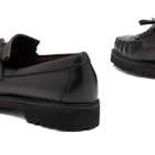 Bass Weejuns Men's Layton Lug Soft Grain Loafer in Black Textured Leather