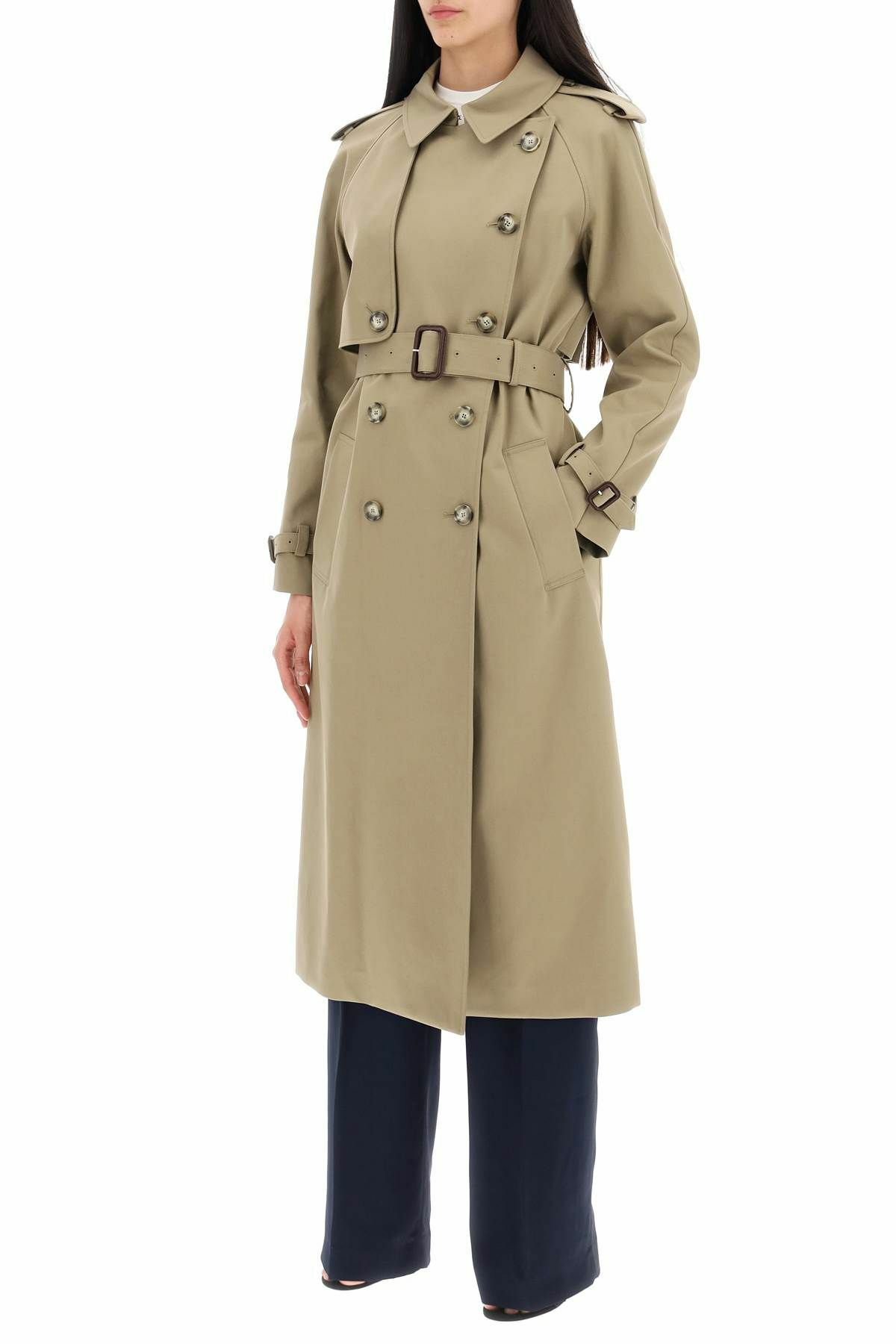 STELLA McCARTNEY sustainable cotton double-breasted trench