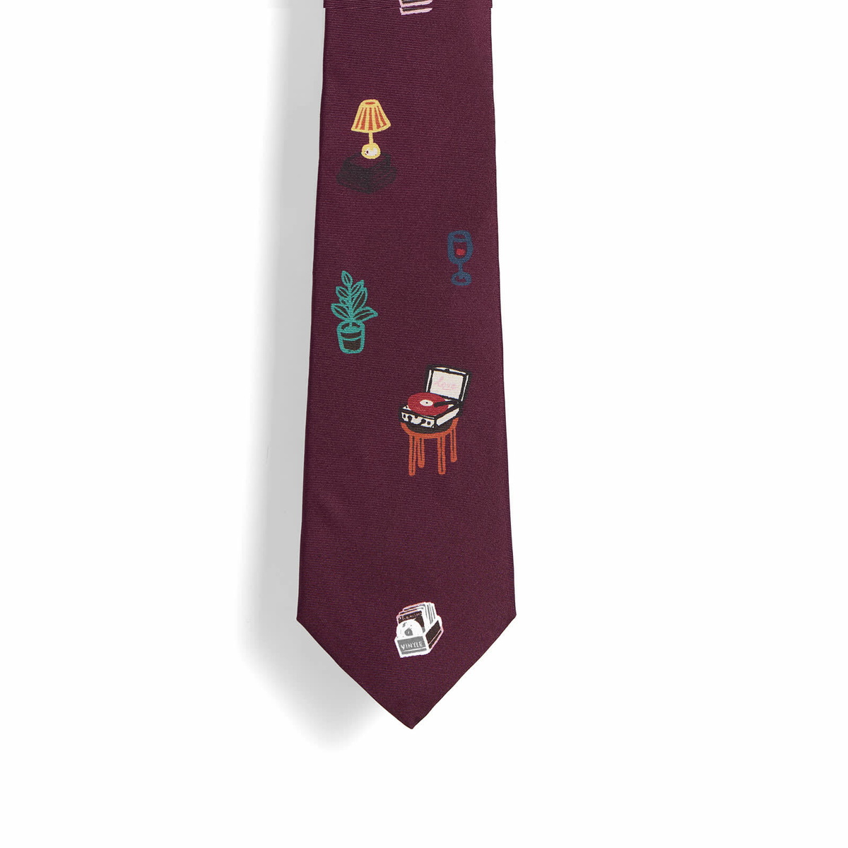 Les Deux Men's Record Tie in Chocolate Truffle Red 