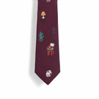 Les Deux Men's Record Tie in Chocolate Truffle Red 
