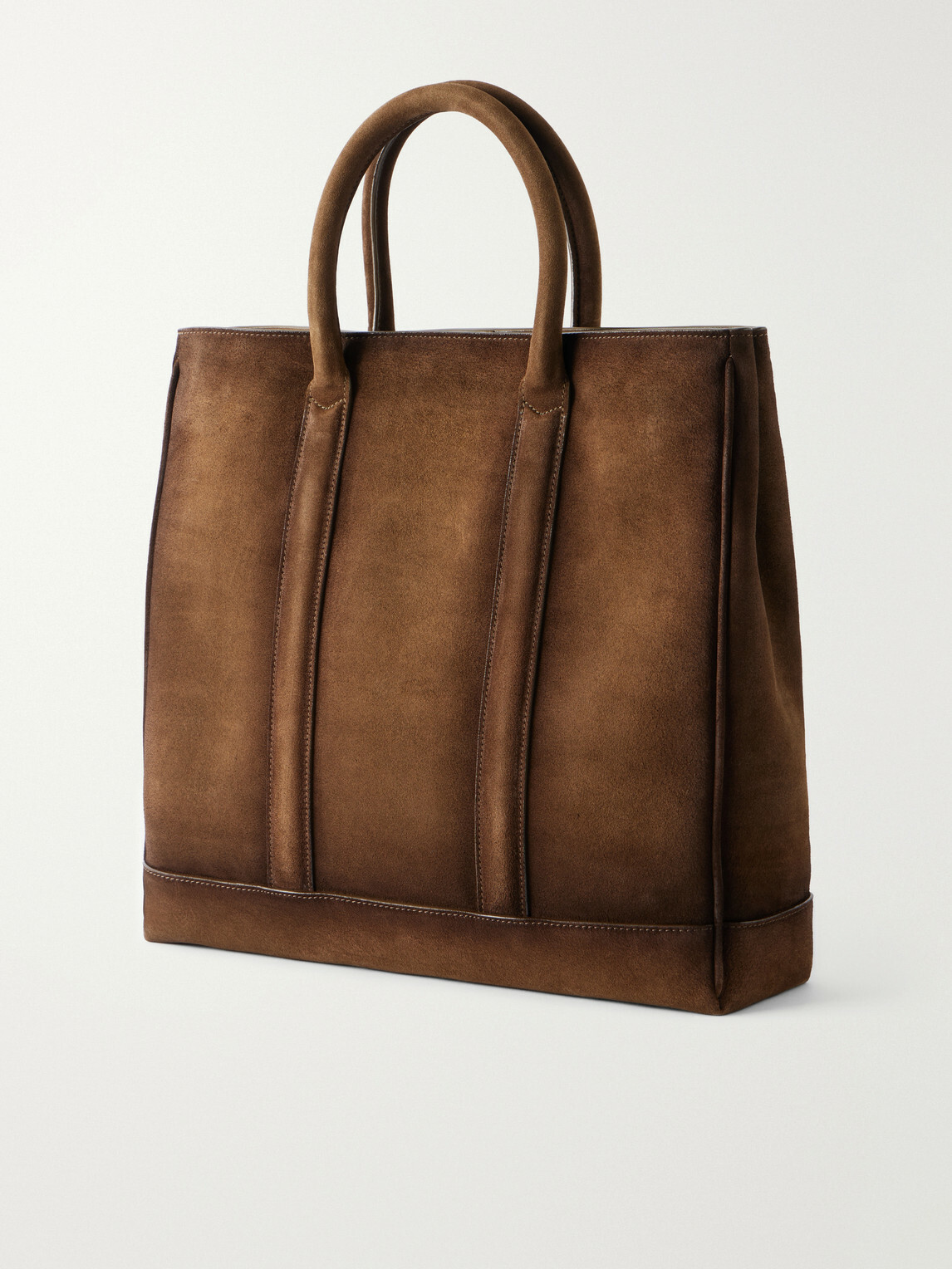 Officine Creative - Quentin/026 Cashmere-Lined Suede Tote Bag - Brown