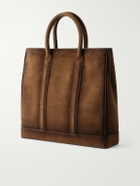 Officine Creative - Quentin/026 Cashmere-Lined Suede Tote Bag - Brown