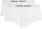 Giorgio Armani Two-Pack White Logo Boxers