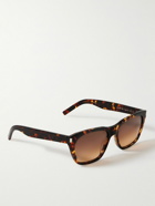 SAINT LAURENT - Rectangular-Frame Tortoiseshell Acetate Sunglasses