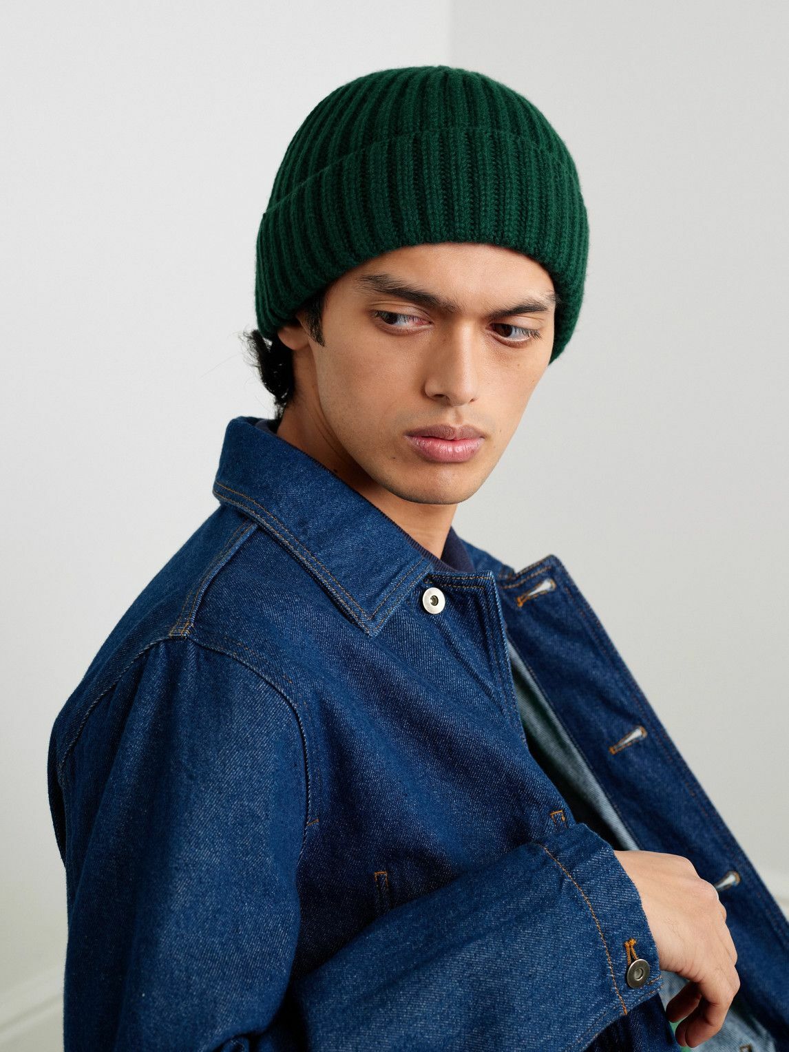 Drake's - Ribbed Cashmere Beanie