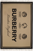 Burberry Brown & Black Global Logo Throw