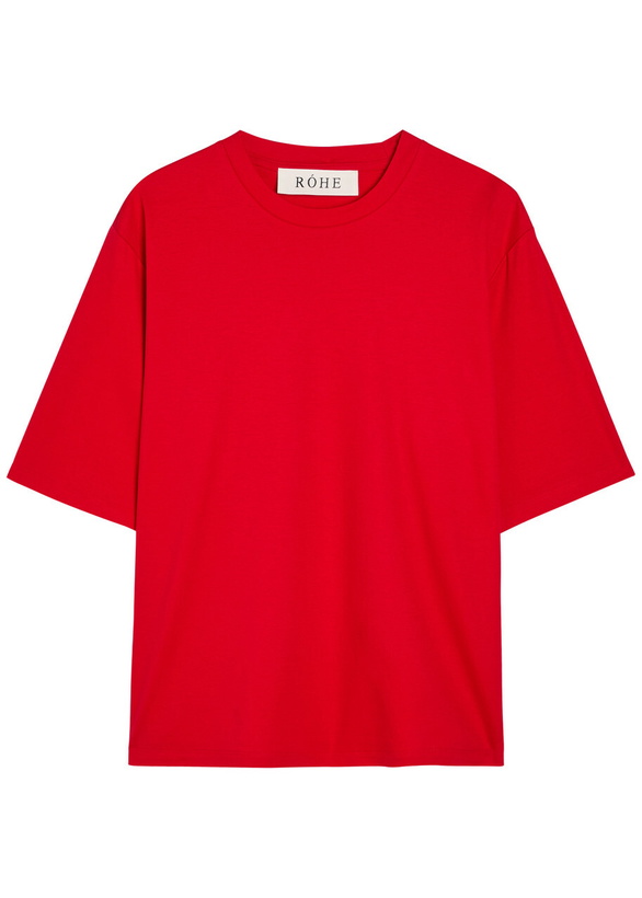 Photo: Rohe Cotton and Silk-blend T-shirt Red