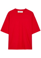 Rohe Cotton and Silk-blend T-shirt Red