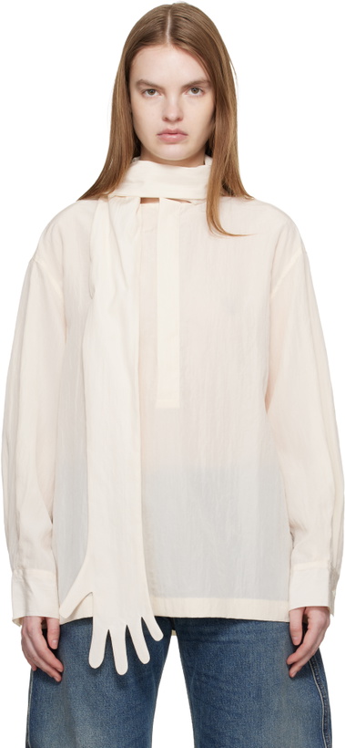 Photo: Jean Paul Gaultier Off-White Glove Detail Blouse