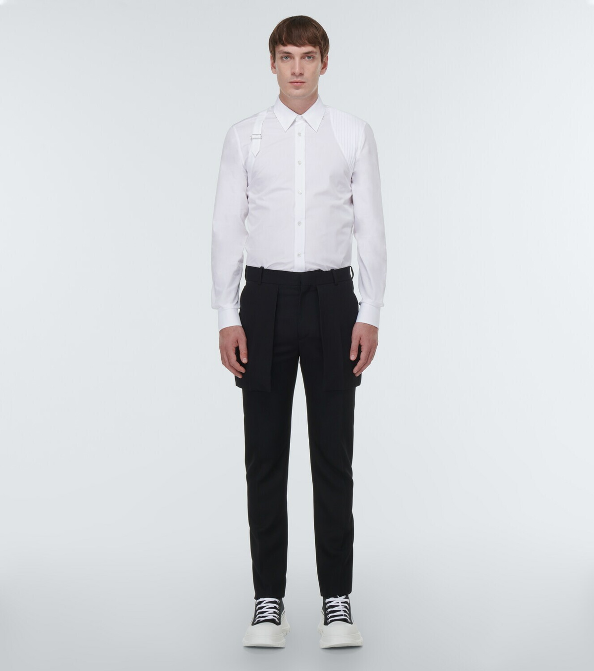 Alexander McQueen Tread Slick canvas high-top sneakers