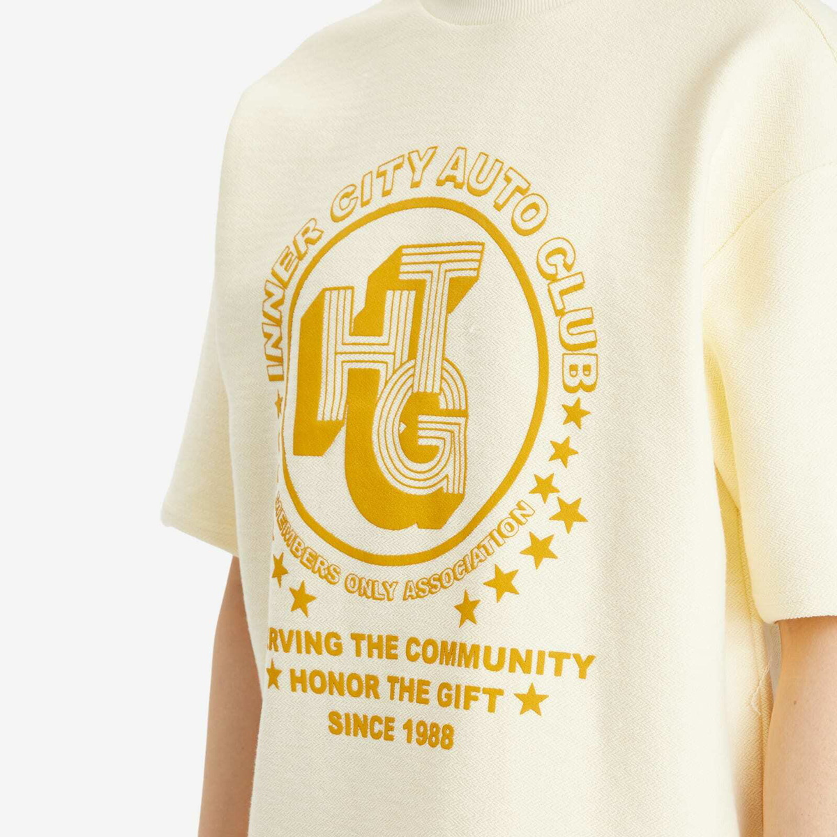 Honor the Gift Men's Association Herringbone Crewneck T-Shirt in White