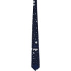 Blue Blue Japan Indigo Snowflake Bassen Neck Tie