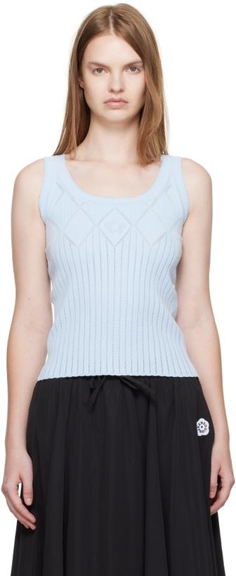 Photo: Kenzo Blue Kenzo Paris Textured Tank Top