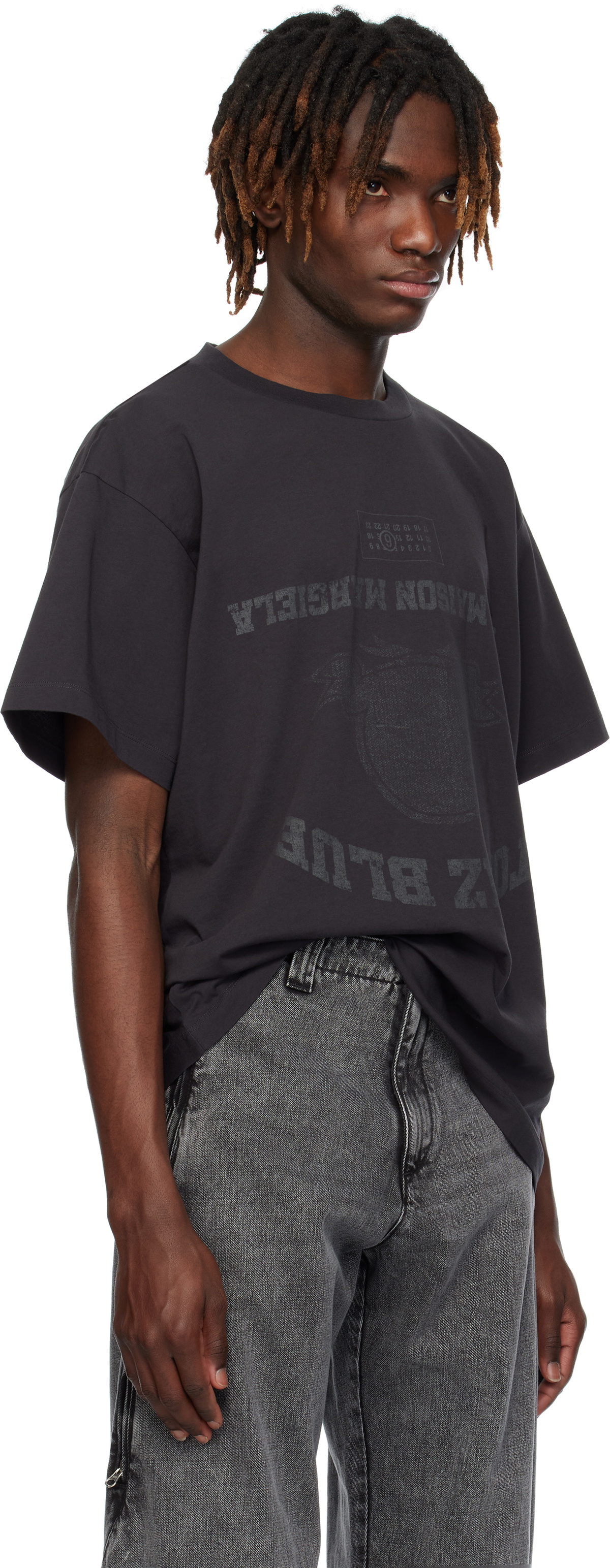MM6 Maison Margiela Black Topaz Blue T-shirt MM6 Maison Margiela