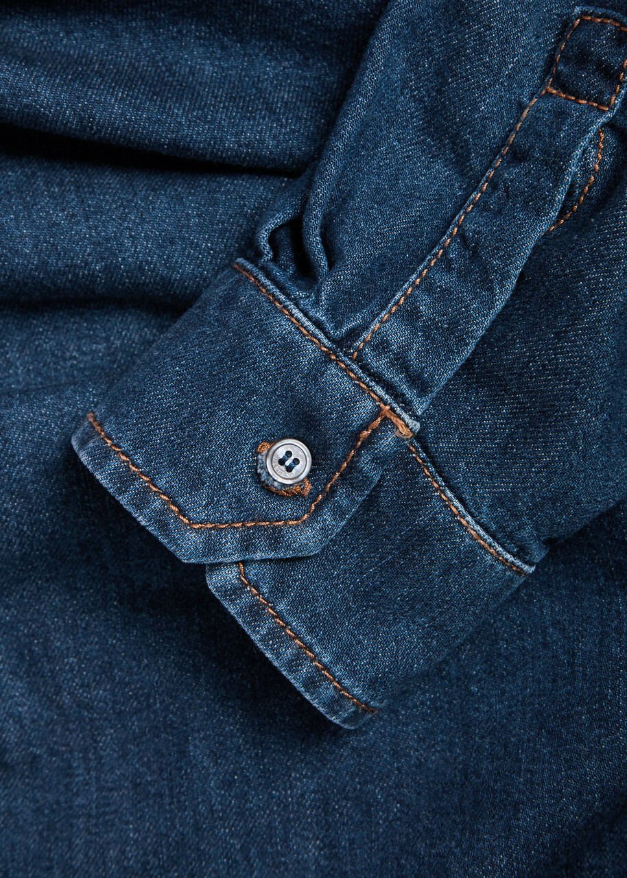 Weekend Max Mara Balenio Denim Mini Shirt Dress Navy