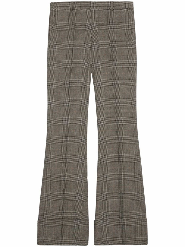 Photo: GUCCI - Prince Of Wales Wool Bland Trouser