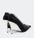 McQueen Koko leather and satin pumps