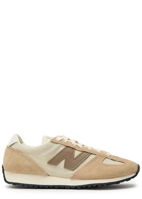 Photo: New Balance 471 Panelled Brushed Suede Sneakers White