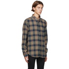 Naked and Famous Denim Navy Silk Flannel Easy Shirt