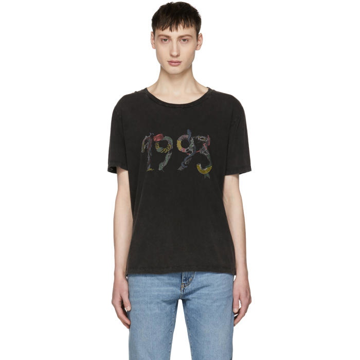 Photo: Saint Laurent Black 1993 T-Shirt 