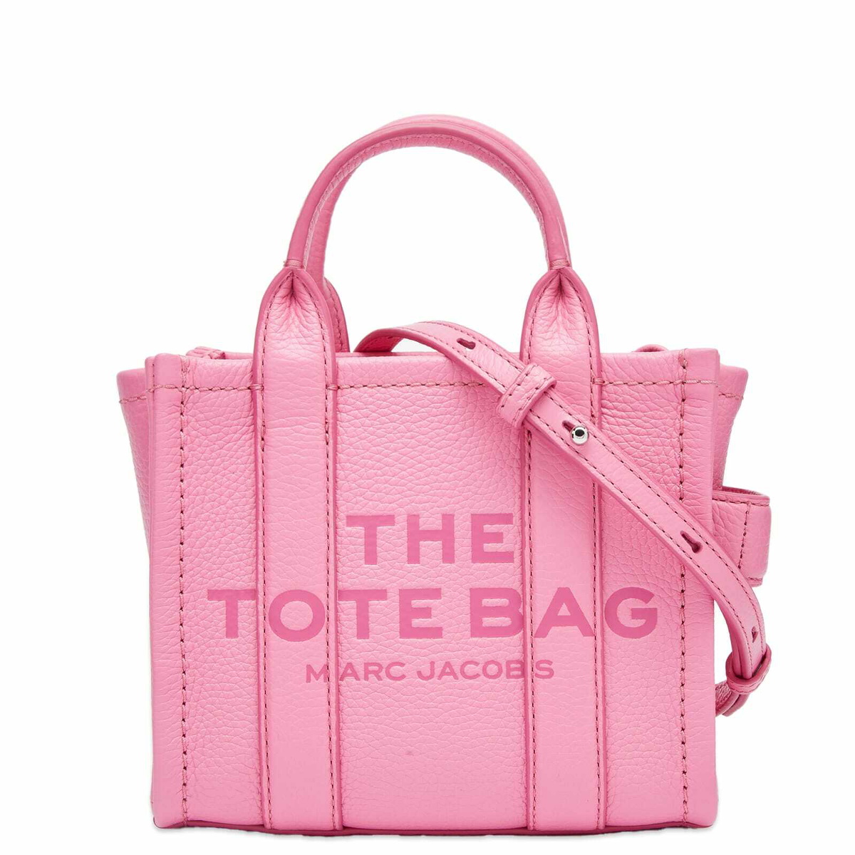 Marc Jacobs Grained Calfskin Mini The Tote Bag Candy Pink