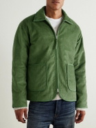 Kardo - Paiwand Studio Amardeep Embroidered Cotton-Herringbone Jacket - Green