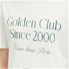 Golden Goose Men's Golden Club T-Shirt in Herritage White/Dark Green