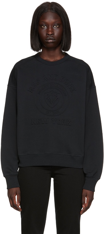 Photo: rag & bone Black Collegiate Sweatshirt