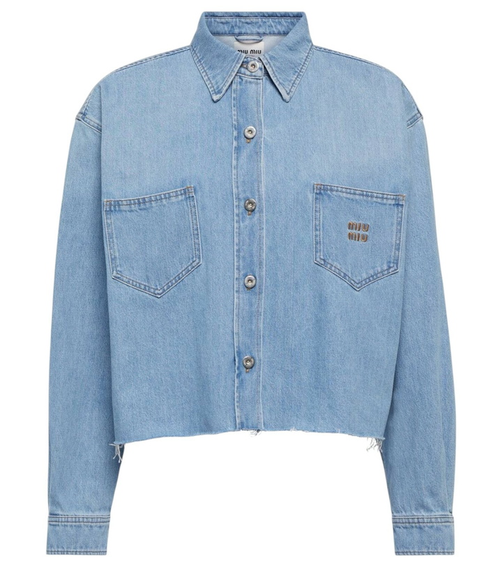Photo: Miu Miu Cropped denim shirt