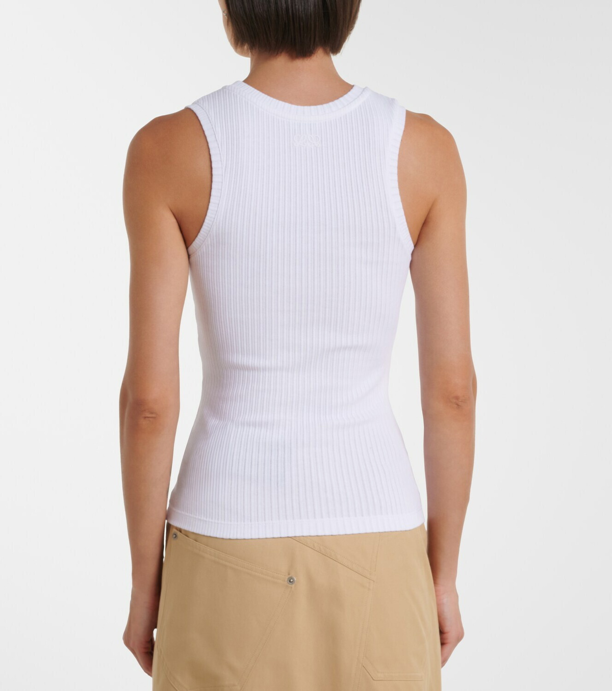 Loewe Ribbed-knit cotton-blend tank top