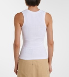 Loewe Ribbed-knit cotton-blend tank top