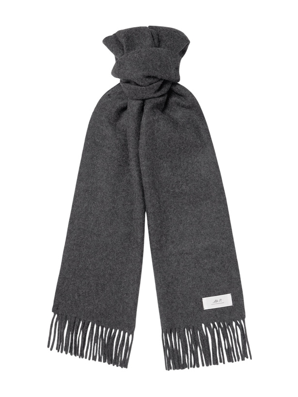 Photo: Mr P. - Logo-Appliquéd Fringed Cashmere Scarf