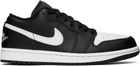 Nike Jordan Black & White Air Jordan 1 Low Sneakers