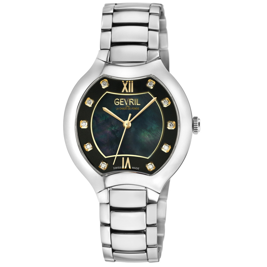 Gevril Lugano Mother of Pearl Dial Ladies Watch 11047B