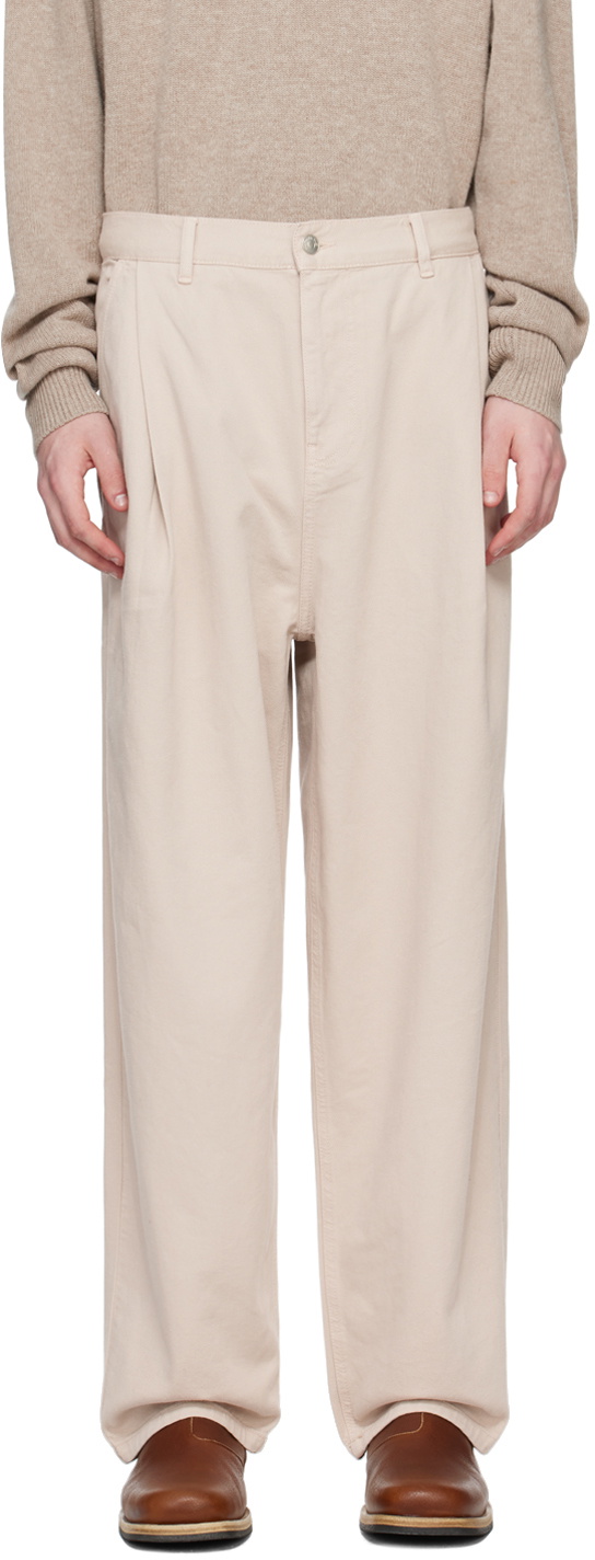 The Frankie Shop Beige Drew Jeans