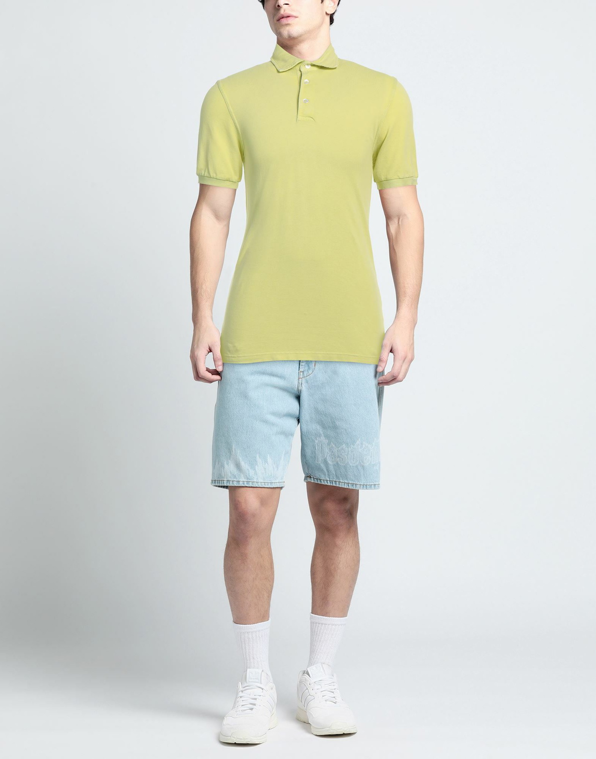 Fedeli Mens Polo shirt Lime in Green