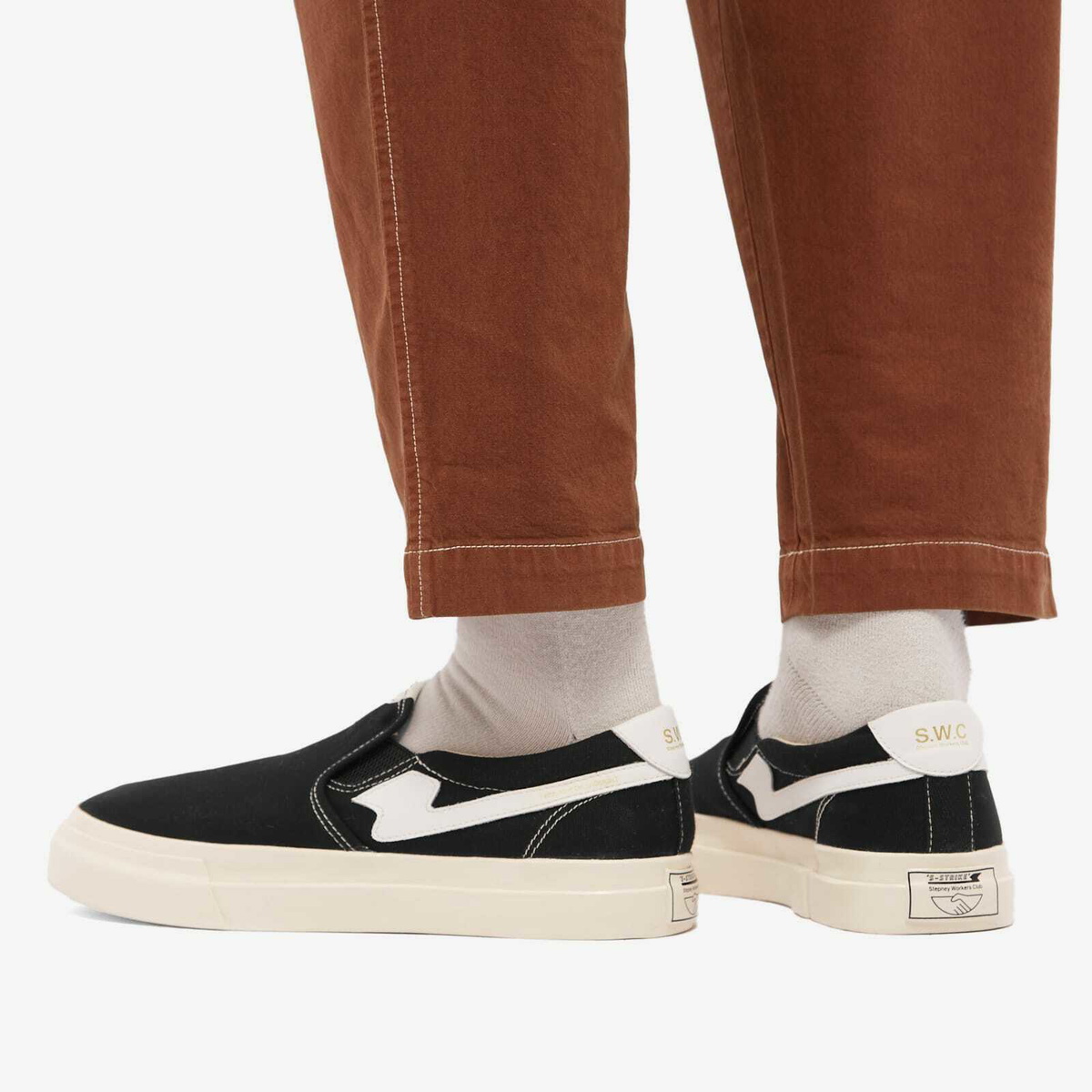 Stepney Workers Club Men's Lister SStrike Canvas Slip On Sneakers in