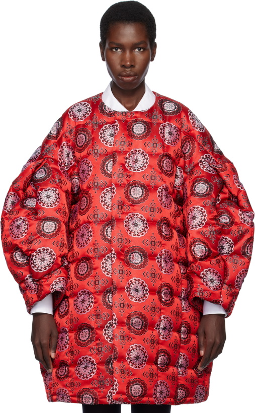 Photo: Comme des Garçons Red Polyester Jacquard Quilted Jacket