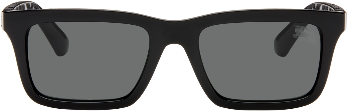 Burberry Black Logo Rectangular Sunglasses